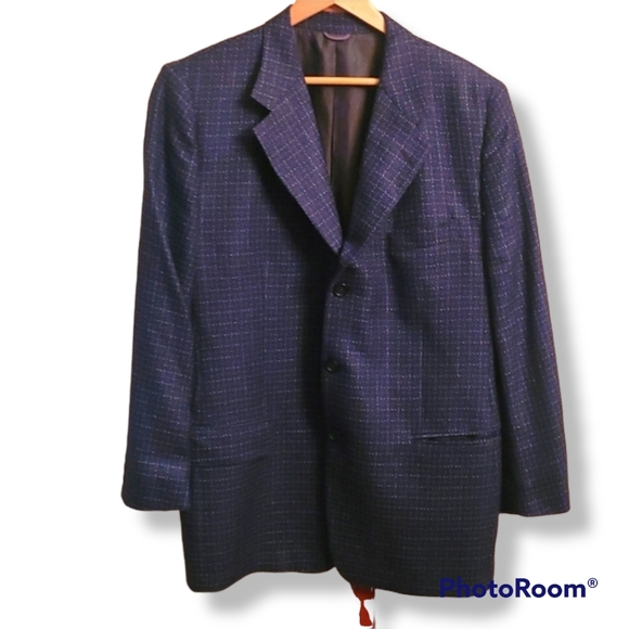 Vintage Marcello Tarantino Couture Wool and Silk Suit Jacket Blazer - Picture 2 of 13